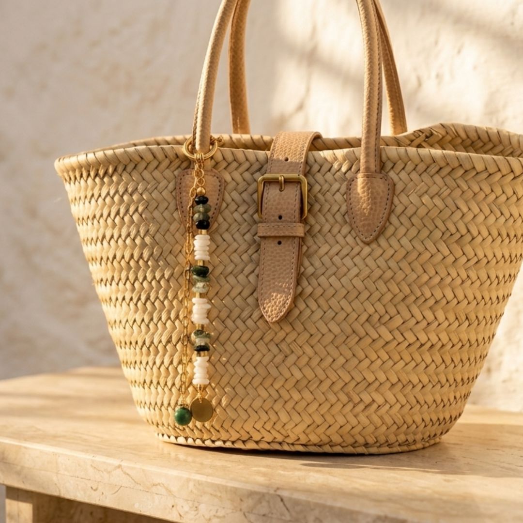 Compagne Mosaïque — jade, agate & perles d'eau douce