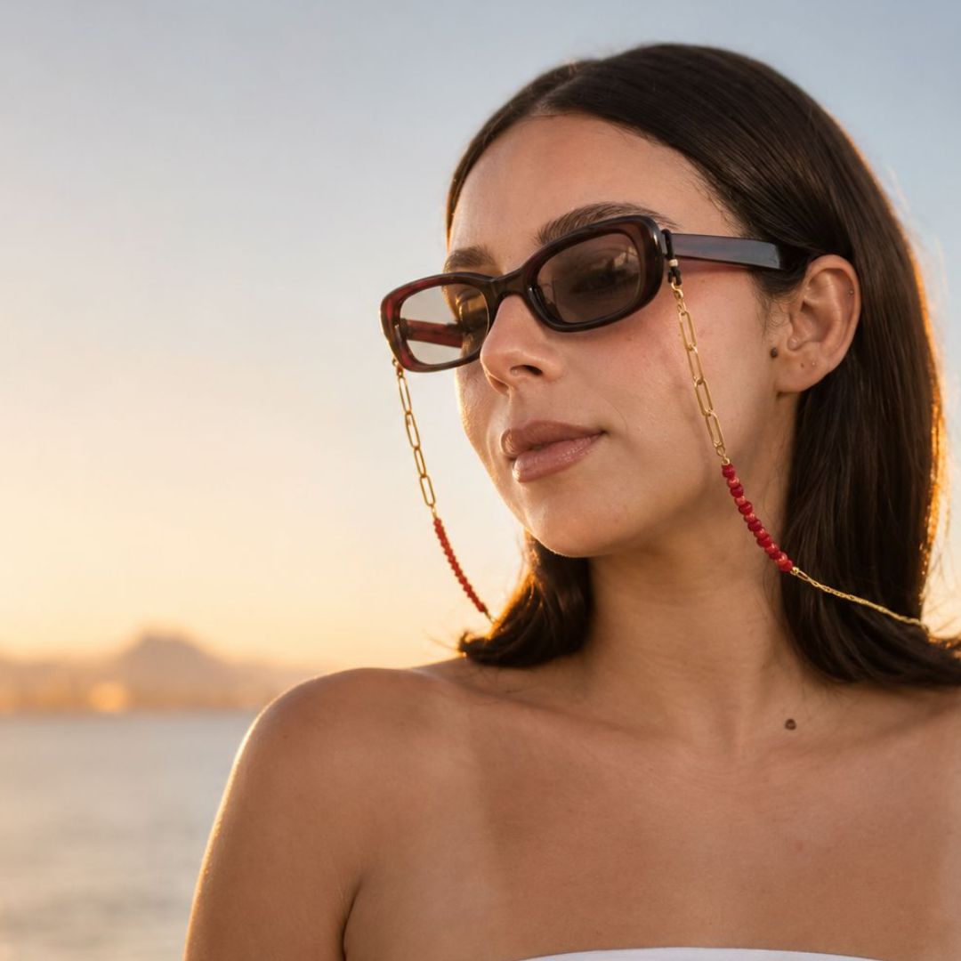 Chaîne de lunettes Vague Corail